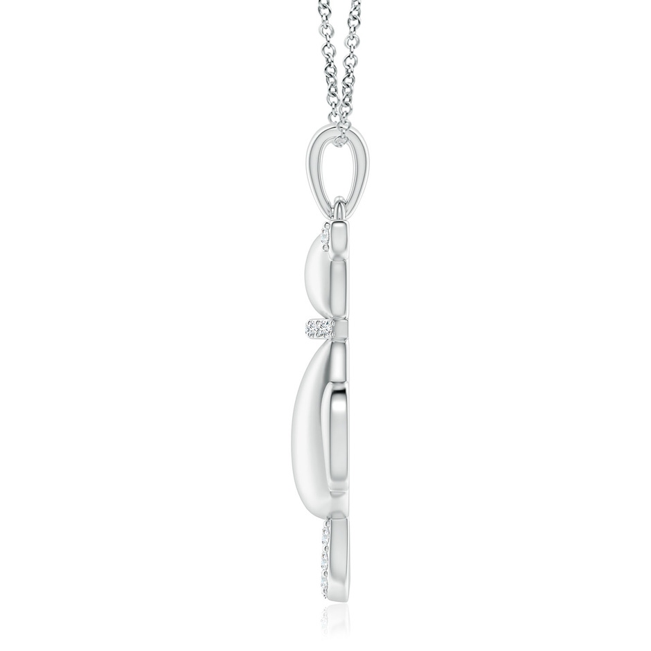 1.4mm GVS2 Classic Diamond Cat Pendant in S999 Silver side 199