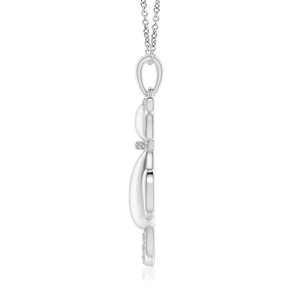 1.4mm KI3 Classic Diamond Cat Pendant in S999 Silver side 199
