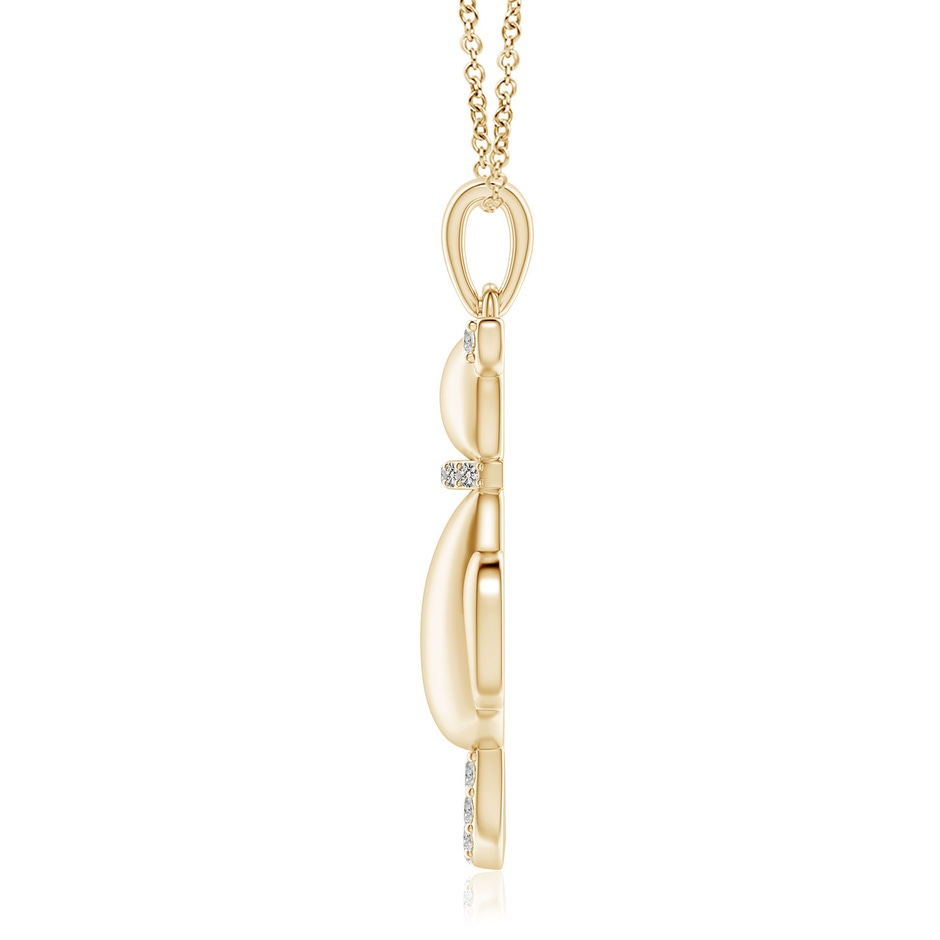 1.4mm KI3 Classic Diamond Cat Pendant in Yellow Gold side 199
