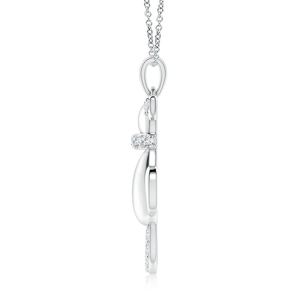 2mm GVS2 Classic Diamond Cat Pendant in S999 Silver side 199