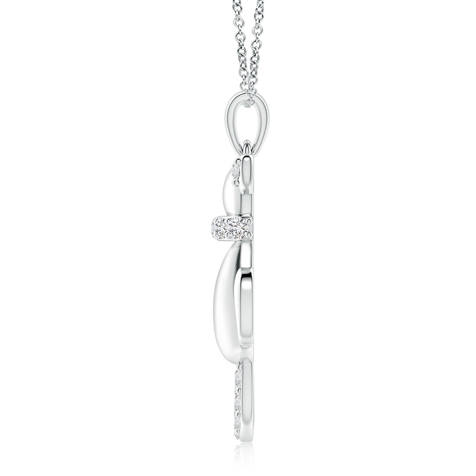 2mm HSI2 Classic Diamond Cat Pendant in S999 Silver side 199