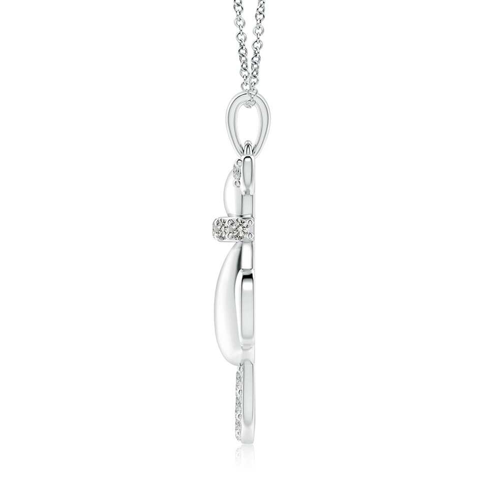 2mm KI3 Classic Diamond Cat Pendant in S999 Silver side 199