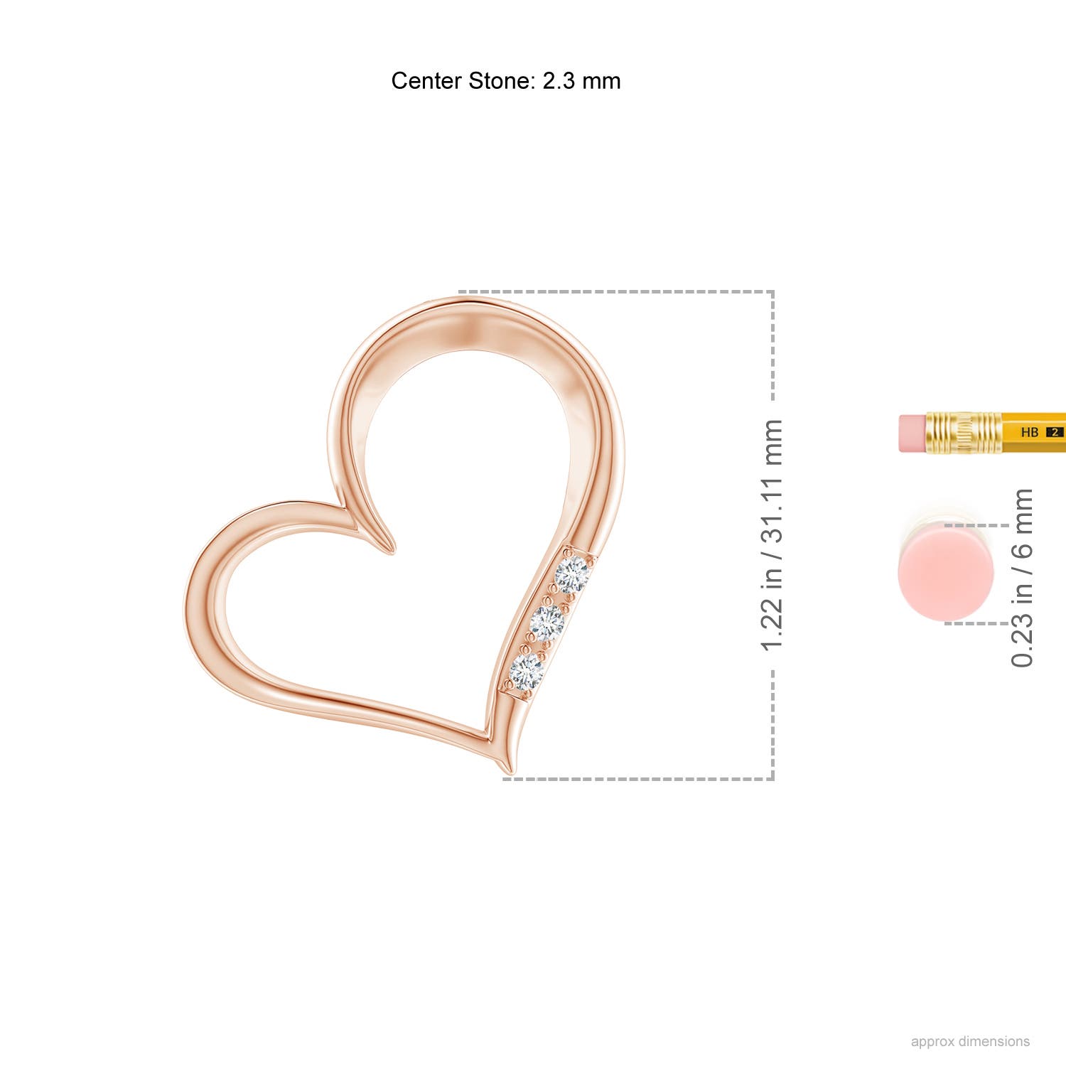 G, VS2 / 0.16 CT / 14 KT Rose Gold