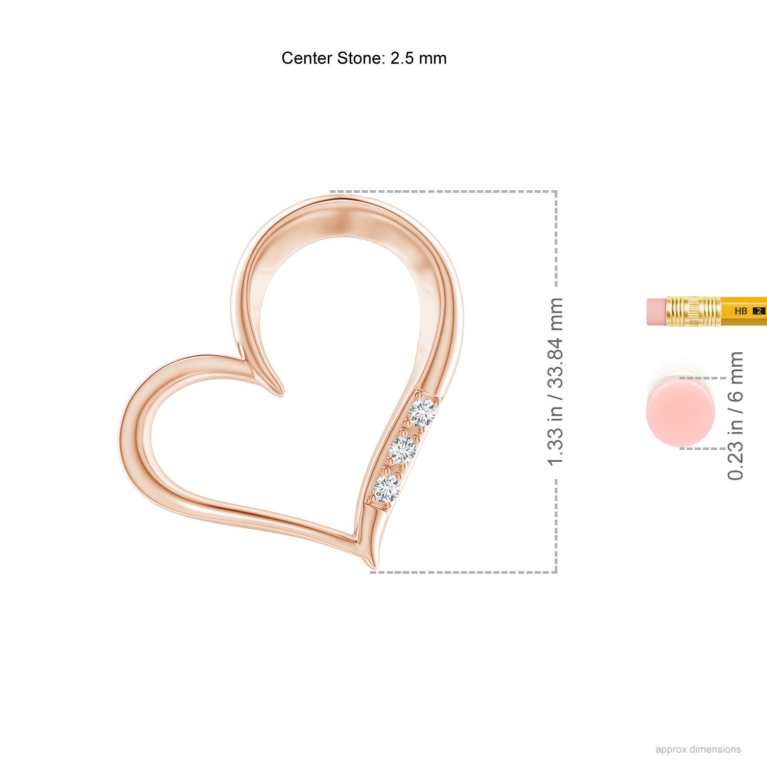 G, VS2 / 0.21 CT / 14 KT Rose Gold