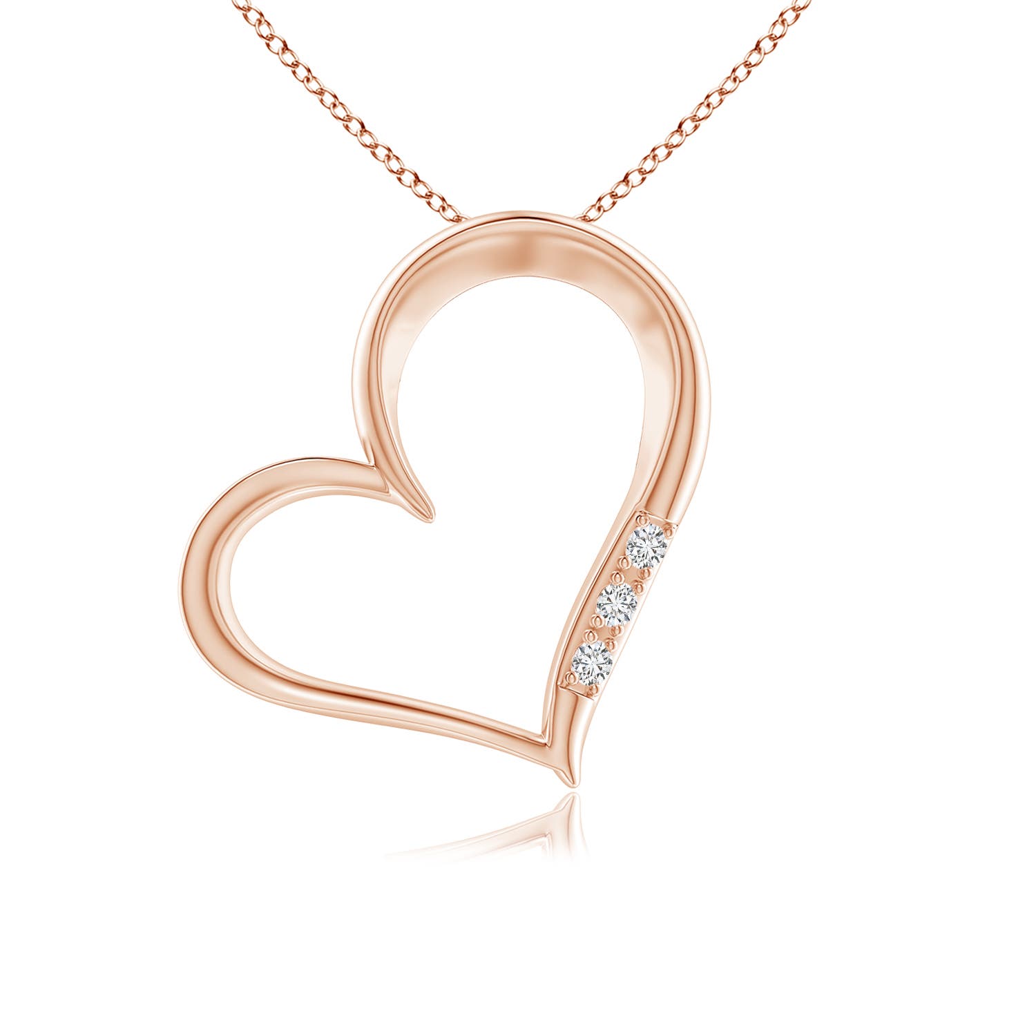 H, SI2 / 0.11 CT / 14 KT Rose Gold