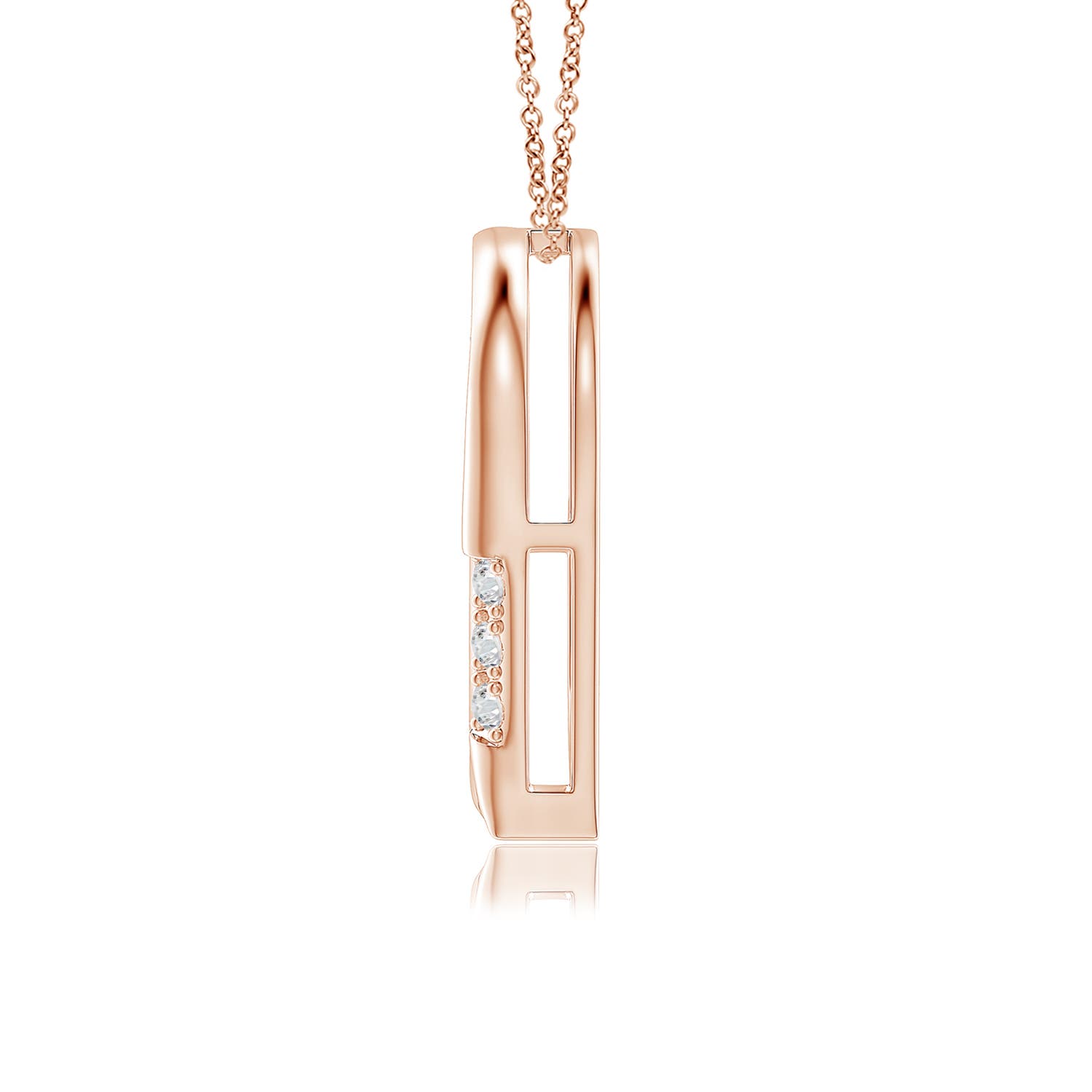 H, SI2 / 0.11 CT / 14 KT Rose Gold