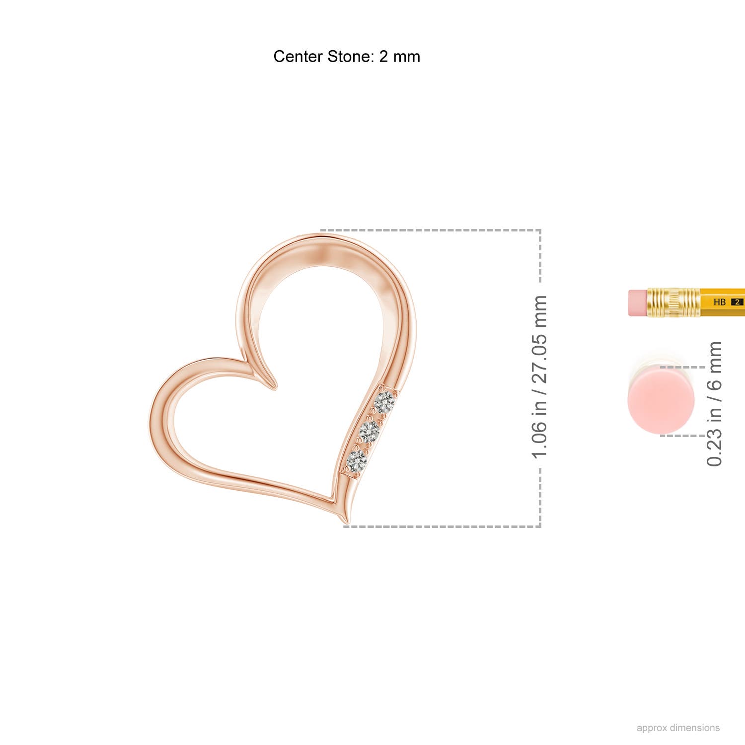 K, I3 / 0.11 CT / 14 KT Rose Gold