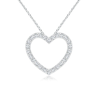 0.9mm GVS2 Prong-Set Diamond Open Heart Pendant in P950 Platinum