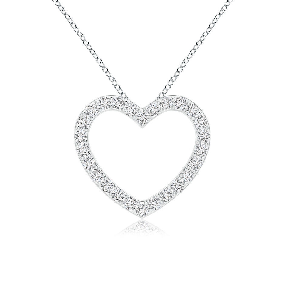 0.9mm HSI2 Prong-Set Diamond Open Heart Pendant in P950 Platinum 