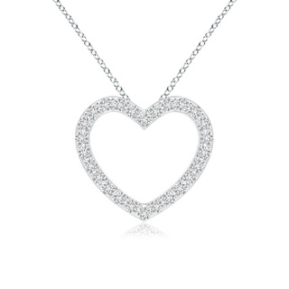 0.9mm HSI2 Prong-Set Diamond Open Heart Pendant in White Gold