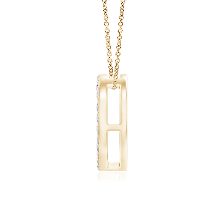 0.9mm HSI2 Prong-Set Diamond Open Heart Pendant in Yellow Gold side 199