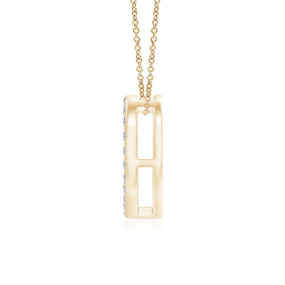 0.9mm KI3 Prong-Set Diamond Open Heart Pendant in Yellow Gold side 199