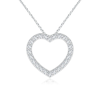 1.9mm GVS2 Prong-Set Diamond Open Heart Pendant in P950 Platinum