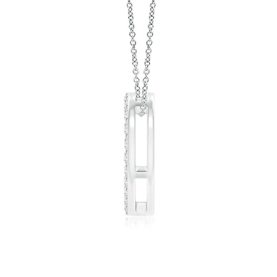 1.9mm GVS2 Prong-Set Diamond Open Heart Pendant in P950 Platinum side 199