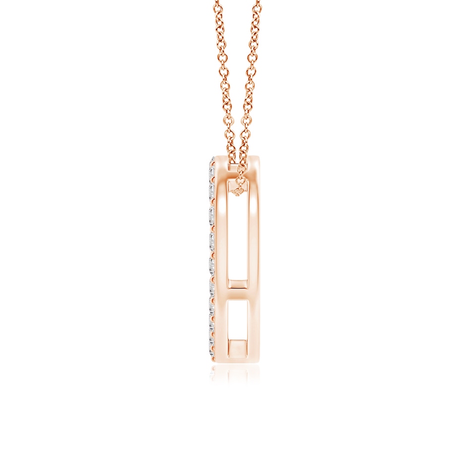 1.9mm IJI1I2 Prong-Set Diamond Open Heart Pendant in Rose Gold side 199