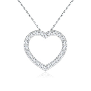 2.2mm GVS2 Prong-Set Diamond Open Heart Pendant in P950 Platinum