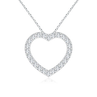 2.45mm GVS2 Prong-Set Diamond Open Heart Pendant in P950 Platinum