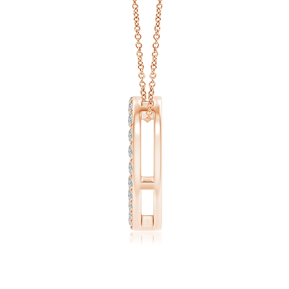 2.45mm KI3 Prong-Set Diamond Open Heart Pendant in 18K Rose Gold side 199