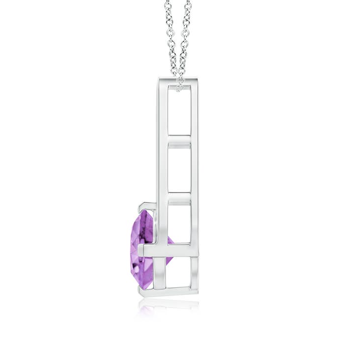 A - Amethyst / 0.8 CT / 14 KT White Gold