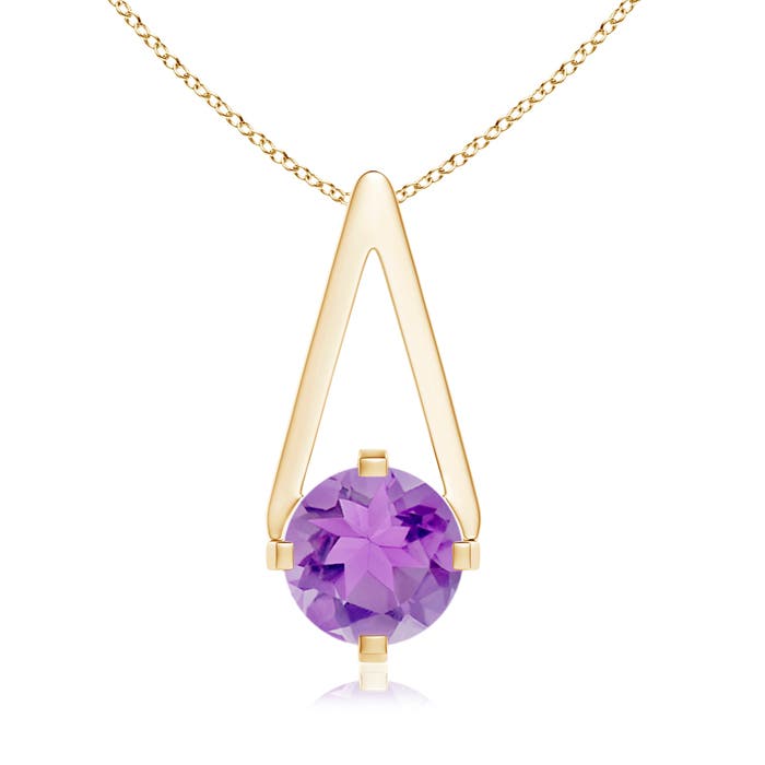 A - Amethyst / 0.8 CT / 14 KT Yellow Gold