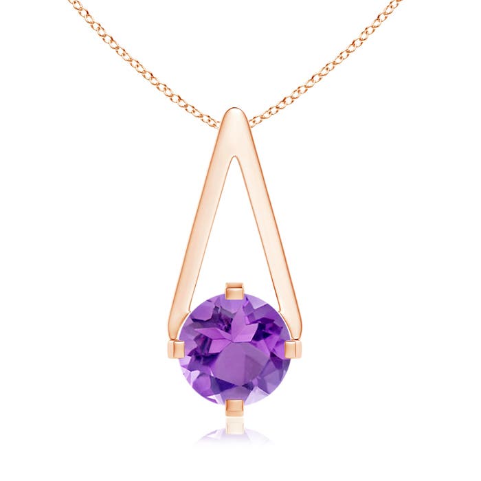 AA - Amethyst / 0.8 CT / 14 KT Rose Gold