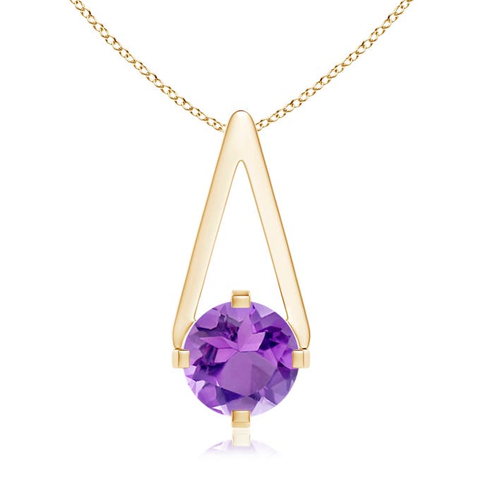 AA - Amethyst / 0.8 CT / 14 KT Yellow Gold