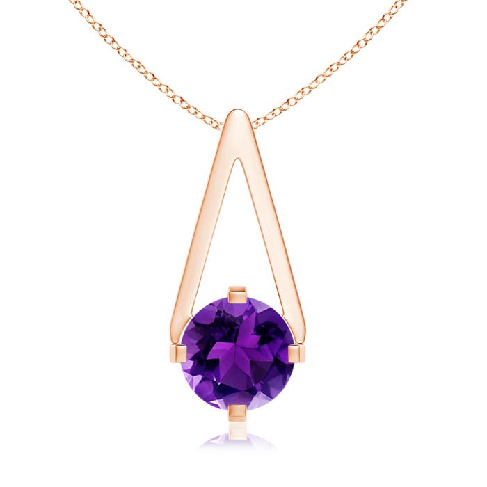 AAAA - Amethyst / 0.8 CT / 14 KT Rose Gold