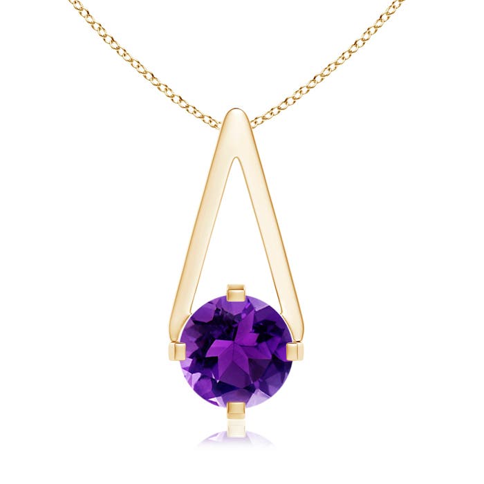 AAAA - Amethyst / 0.8 CT / 14 KT Yellow Gold