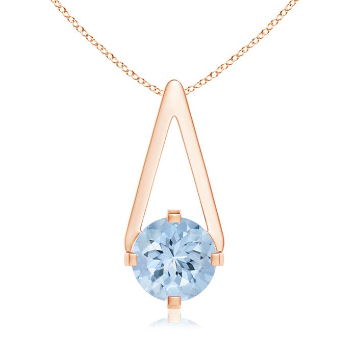 AA - Aquamarine / 0.72 CT / 14 KT Rose Gold