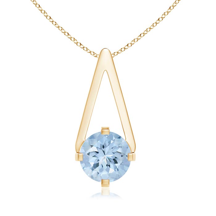 AA - Aquamarine / 0.72 CT / 14 KT Yellow Gold