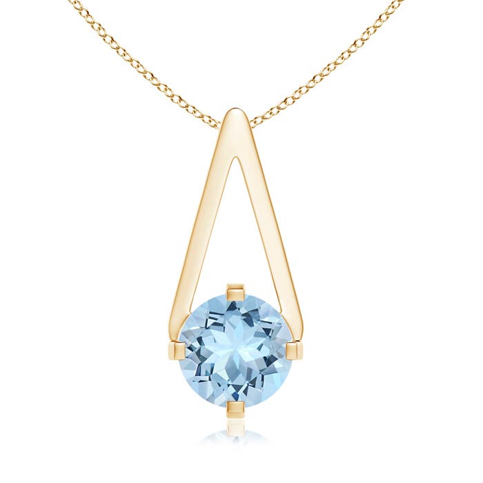 AAA - Aquamarine / 0.72 CT / 14 KT Yellow Gold