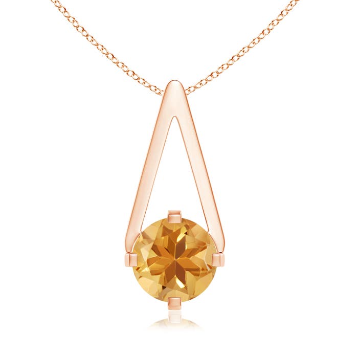 A - Citrine / 0.7 CT / 14 KT Rose Gold