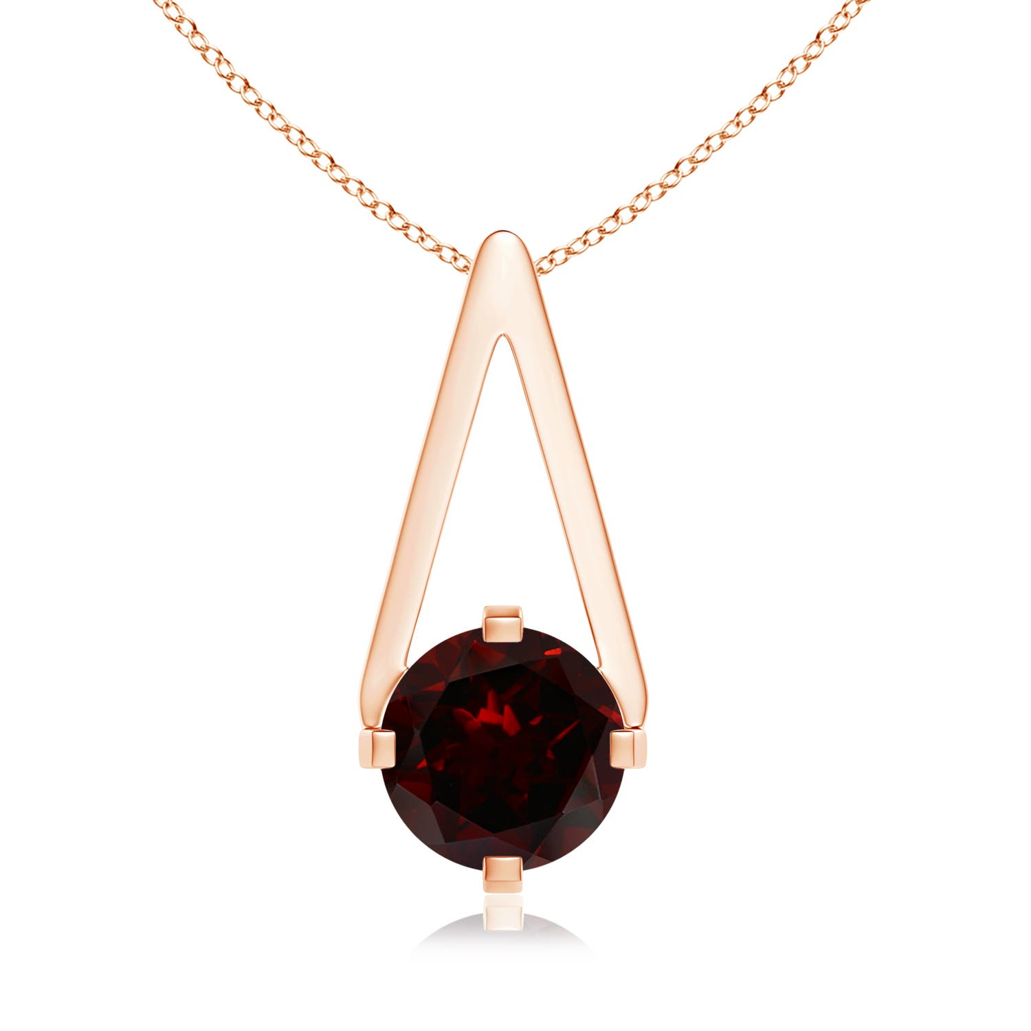 A - Garnet / 1 CT / 14 KT Rose Gold