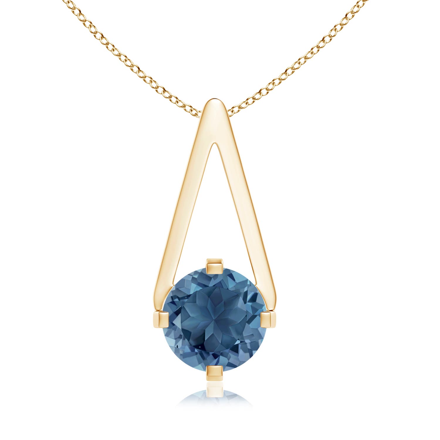 A - London Blue Topaz / 0.95 CT / 14 KT Yellow Gold