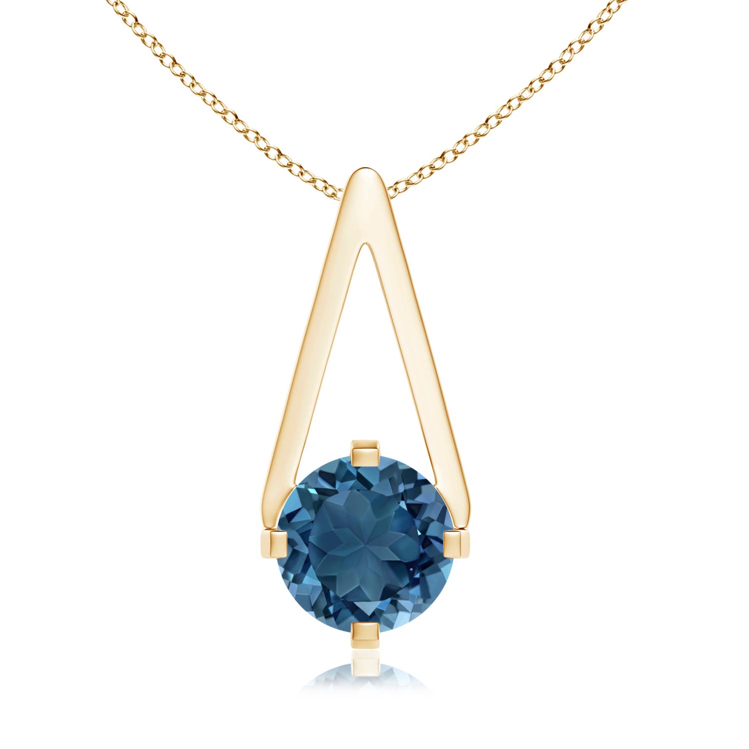 AA - London Blue Topaz / 0.95 CT / 14 KT Yellow Gold