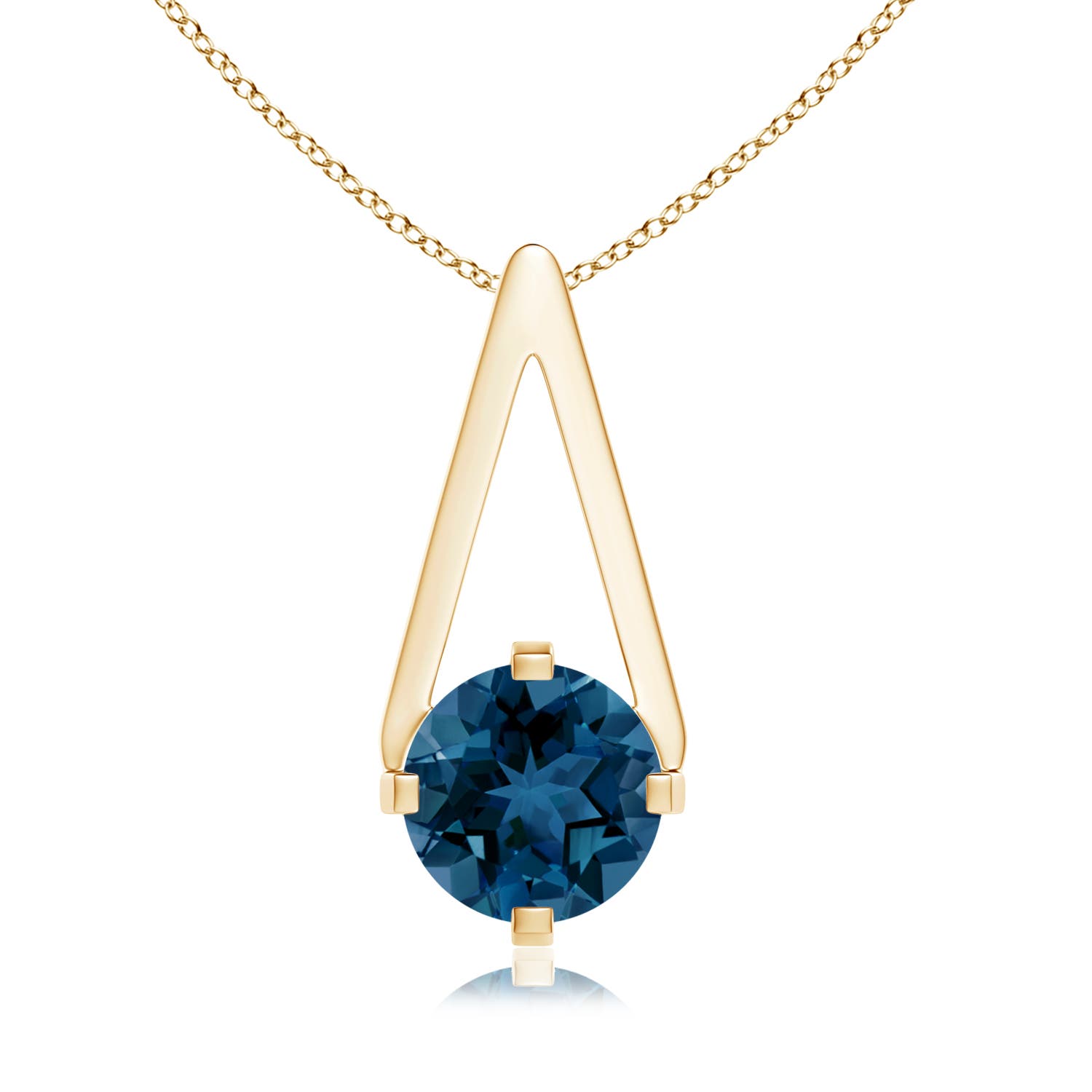 AAA - London Blue Topaz / 0.95 CT / 14 KT Yellow Gold