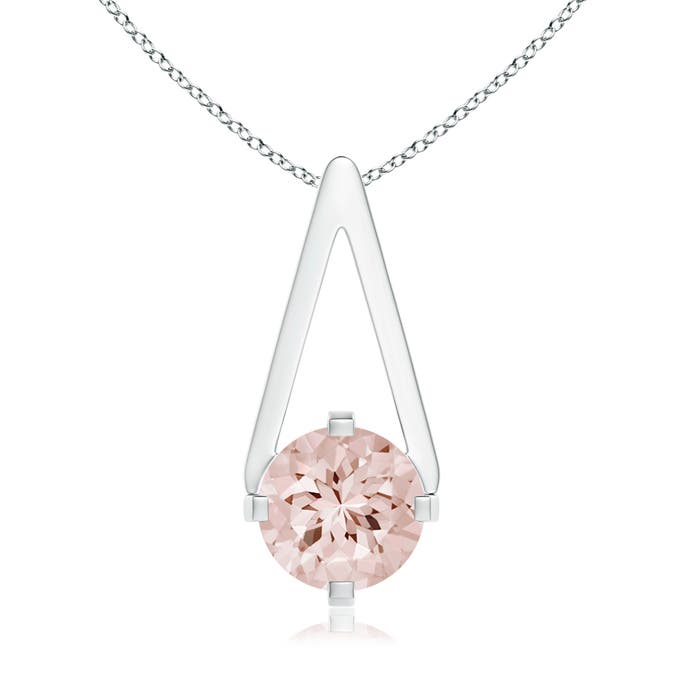 AA - Morganite / 0.7 CT / 14 KT White Gold