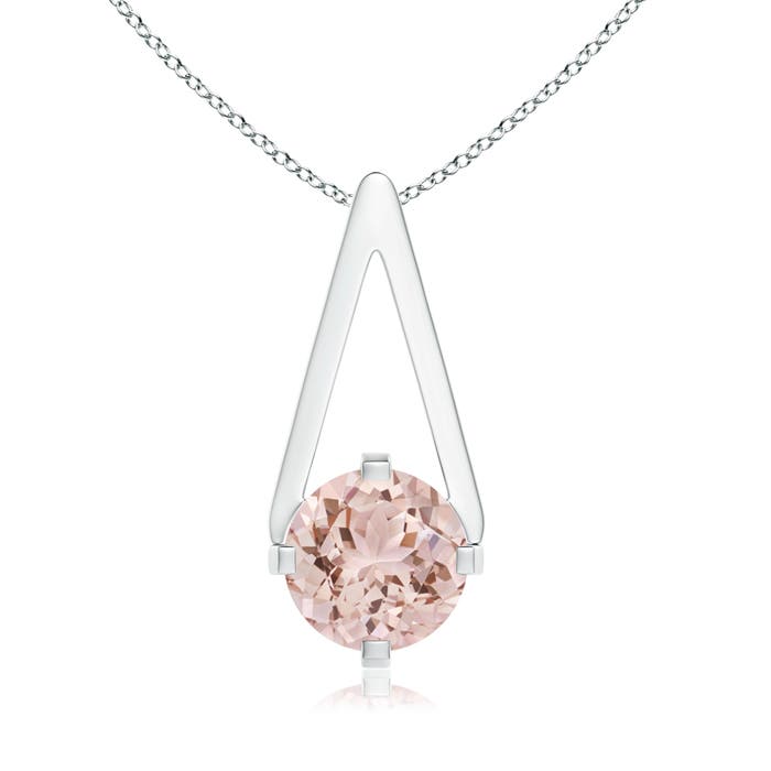 AAA - Morganite / 0.7 CT / 14 KT White Gold