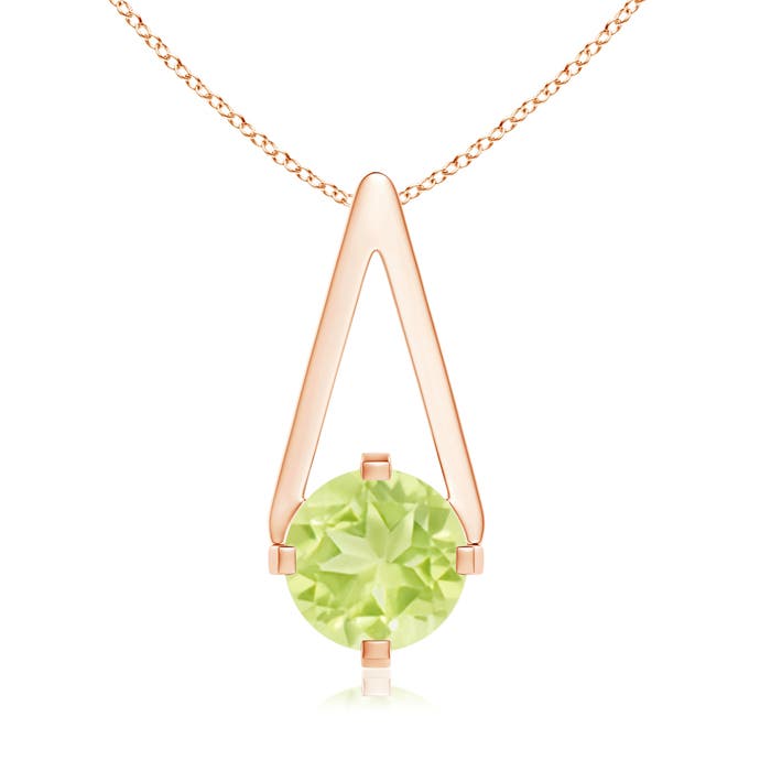 A - Peridot / 0.95 CT / 14 KT Rose Gold