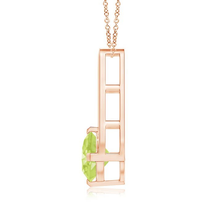 A - Peridot / 0.95 CT / 14 KT Rose Gold