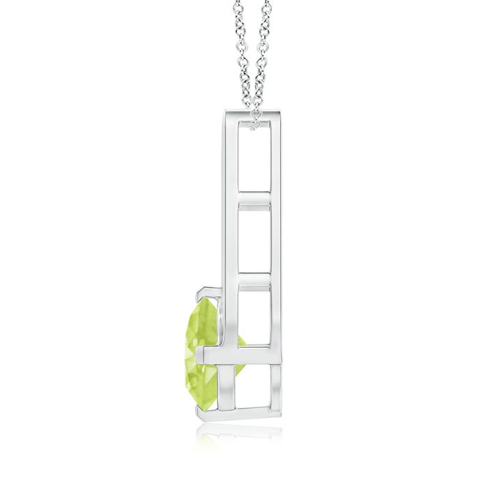 A - Peridot / 0.95 CT / 14 KT White Gold