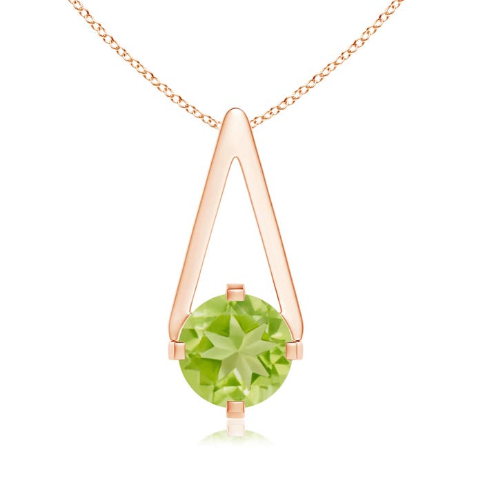 AA - Peridot / 0.95 CT / 14 KT Rose Gold