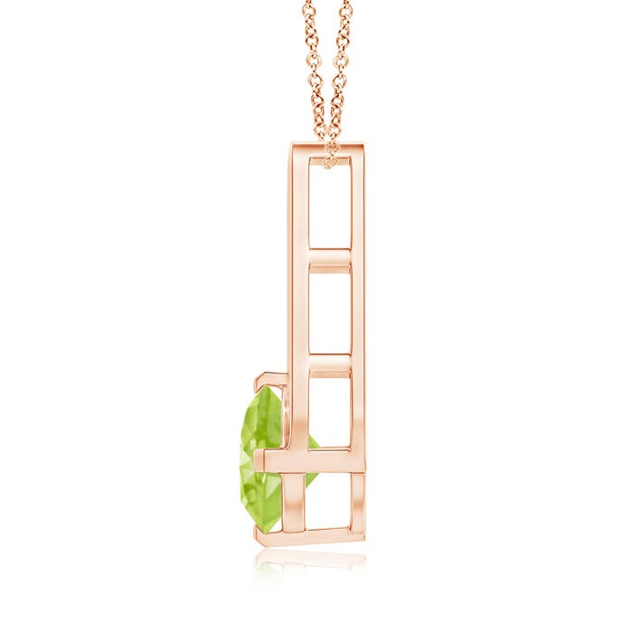 AA - Peridot / 0.95 CT / 14 KT Rose Gold