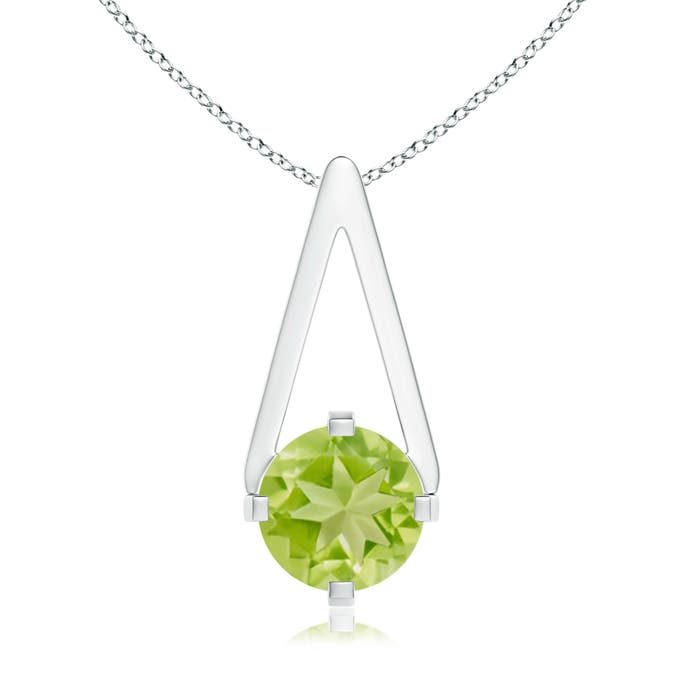 AA - Peridot / 0.95 CT / 14 KT White Gold