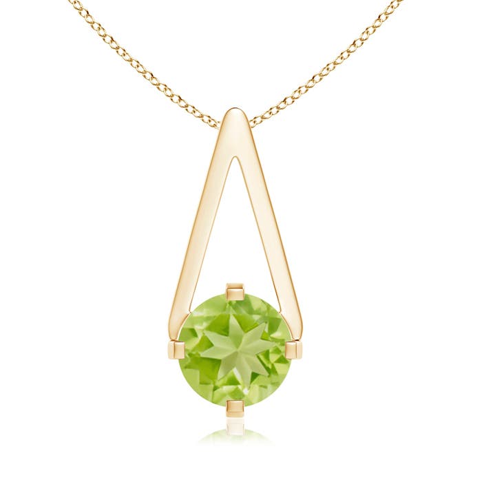 AA - Peridot / 0.95 CT / 14 KT Yellow Gold