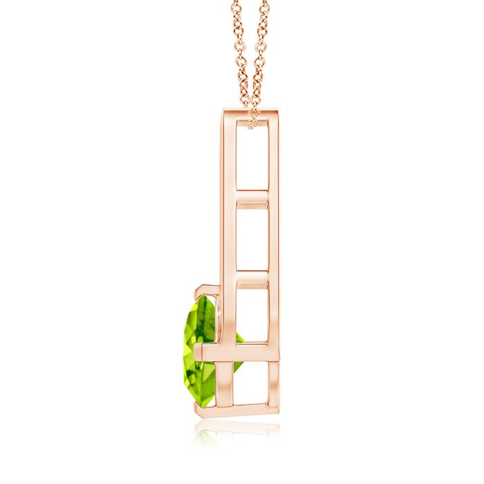 AAA - Peridot / 0.95 CT / 14 KT Rose Gold