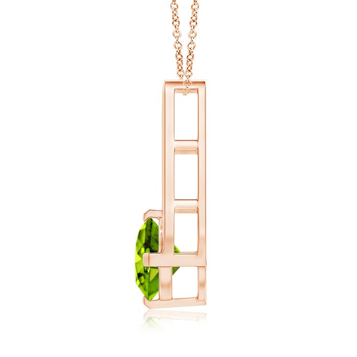 AAAA - Peridot / 0.95 CT / 14 KT Rose Gold