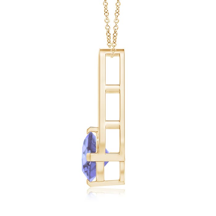 A - Tanzanite / 0.9 CT / 14 KT Yellow Gold