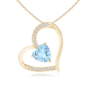Heart AAA Aquamarine