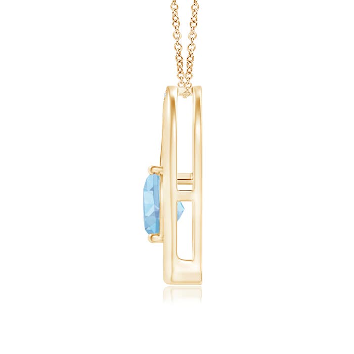 AAAA - Aquamarine / 0.79 CT / 14 KT Yellow Gold